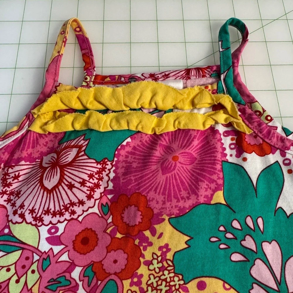 Vintage Hannah Andersson retro floral sundress girls size 5T